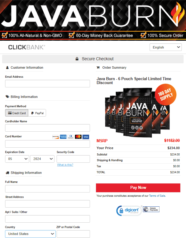 java burn powder Official Website Secure Order Page